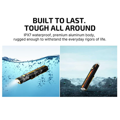 OLIGHT Arkfeld Pro Rechargeable EDC Flat Flashlight — 1300 Lumens + UV 365nm