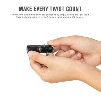 OLIGHT I1R 2 Pro EOS 180 Lumen USB-C Rechargeable Keychain Flashlight