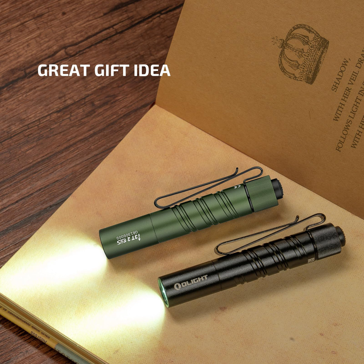 OLIGHT I3T 2 EOS Pocket EDC Flashlight – 200 Lumen, AAA Battery, IPX8, Two-Way Clip
