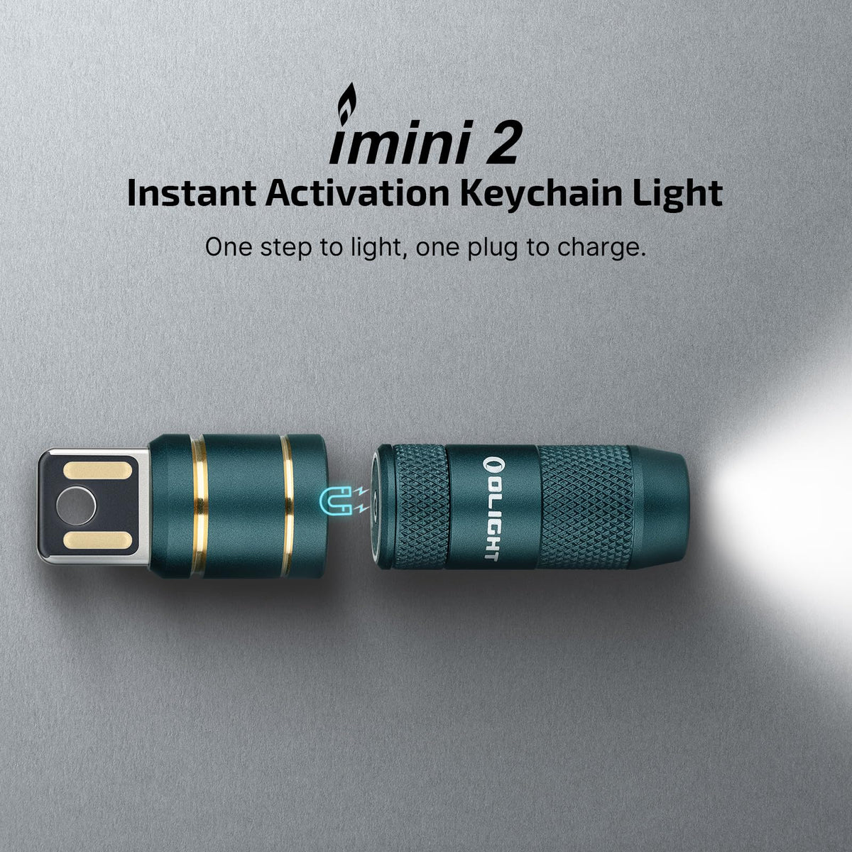 OLIGHT IMINI 2 EDC Rechargeable Keychain Flashlight – 50 Lumens, Dream Blue