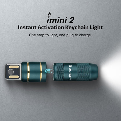OLIGHT IMINI 2 EDC Rechargeable Keychain Flashlight – 50 Lumens, Dream Blue