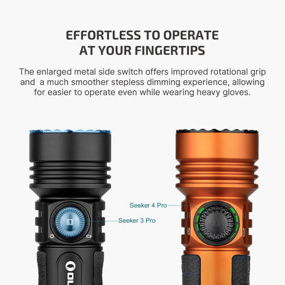 OLIGHT Seeker 4 Pro Flashlight - 4600 Max Lumens, IPX8, USB-C Holster
