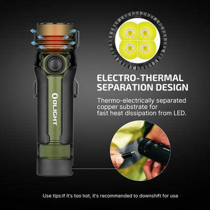 OLIGHT Seeker 4 Pro Rechargeable Flashlight – 4600 L, IPX8, OD Green