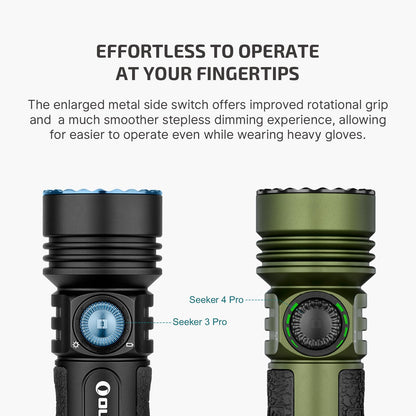 OLIGHT Seeker 4 Pro Rechargeable Flashlight – 4600 L, IPX8, OD Green