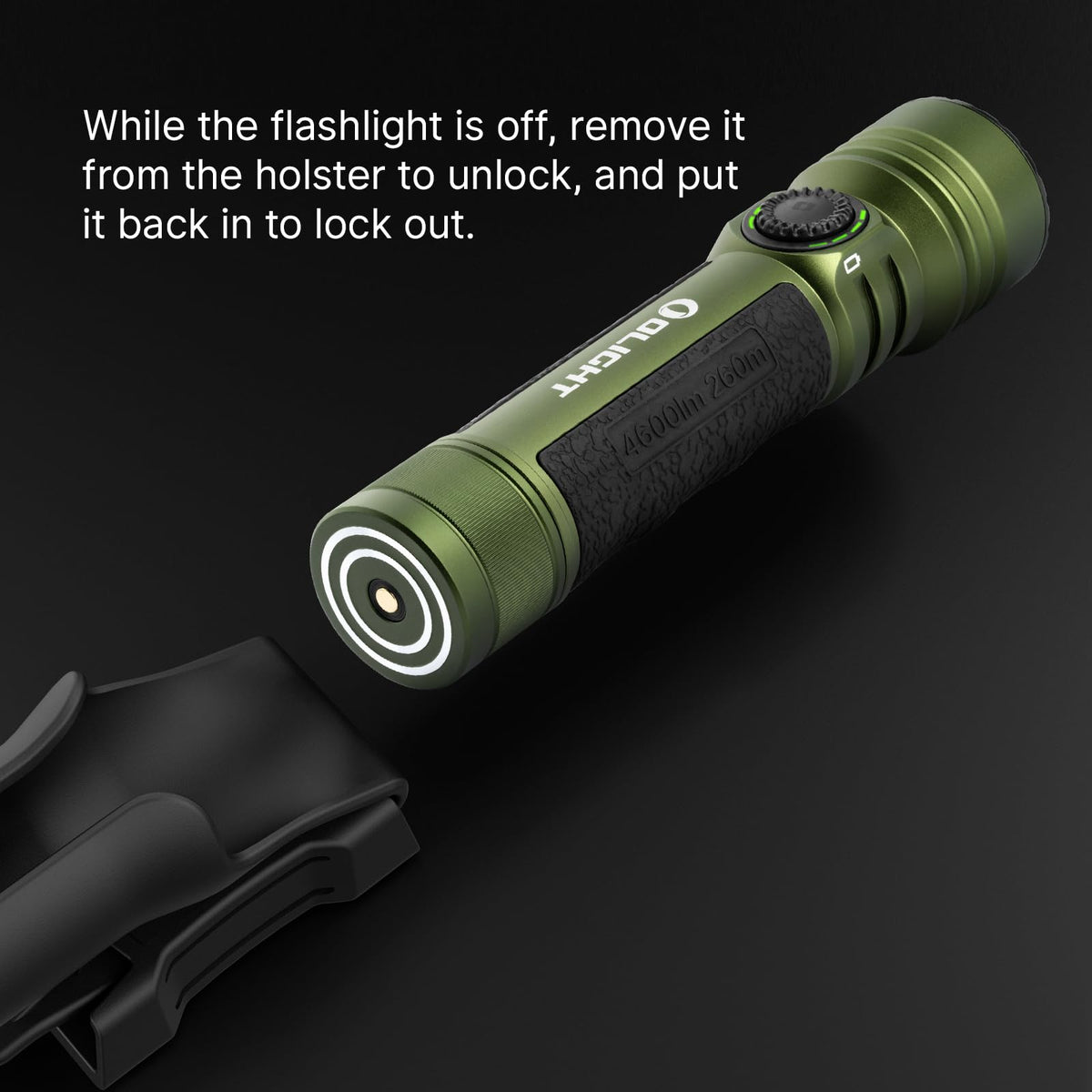 OLIGHT Seeker 4 Pro Rechargeable Flashlight – 4600 L, IPX8, OD Green