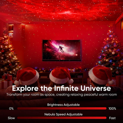 OUSAHZU Astronaut Galaxy Star Projector Light — Aurora Nebula Ceiling Projector with Remote, App & Timer