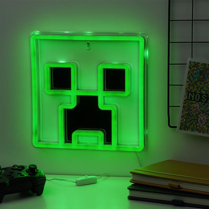 Paladone Creeper LED Wall Light – Official Minecraft Room Decor, USB Powered