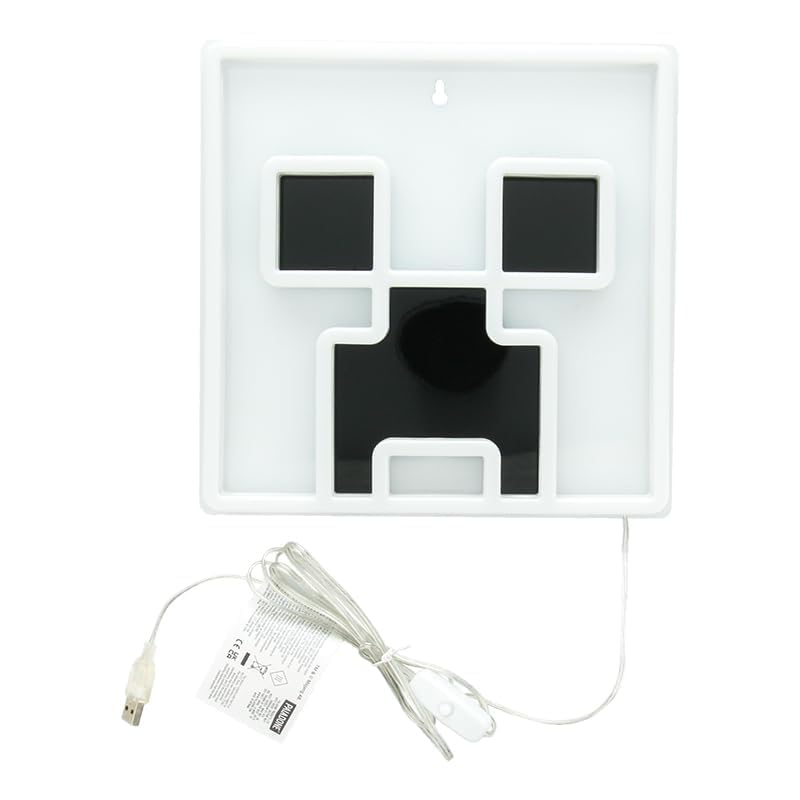 Paladone Creeper LED Wall Light – Official Minecraft Room Decor, USB Powered