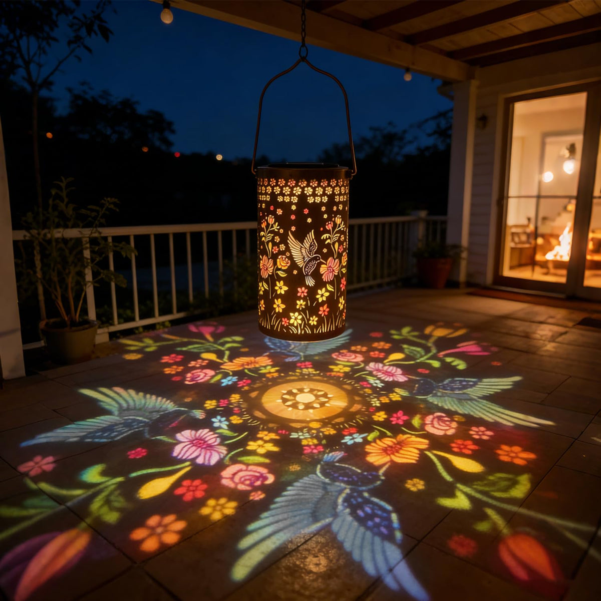 PASUTO Colorful Solar Lanterns – Hummingbird LED Garden Lights, IP65 Waterproof