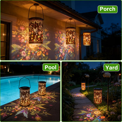 PASUTO Colorful Solar Lanterns – Hummingbird LED Garden Lights, IP65 Waterproof