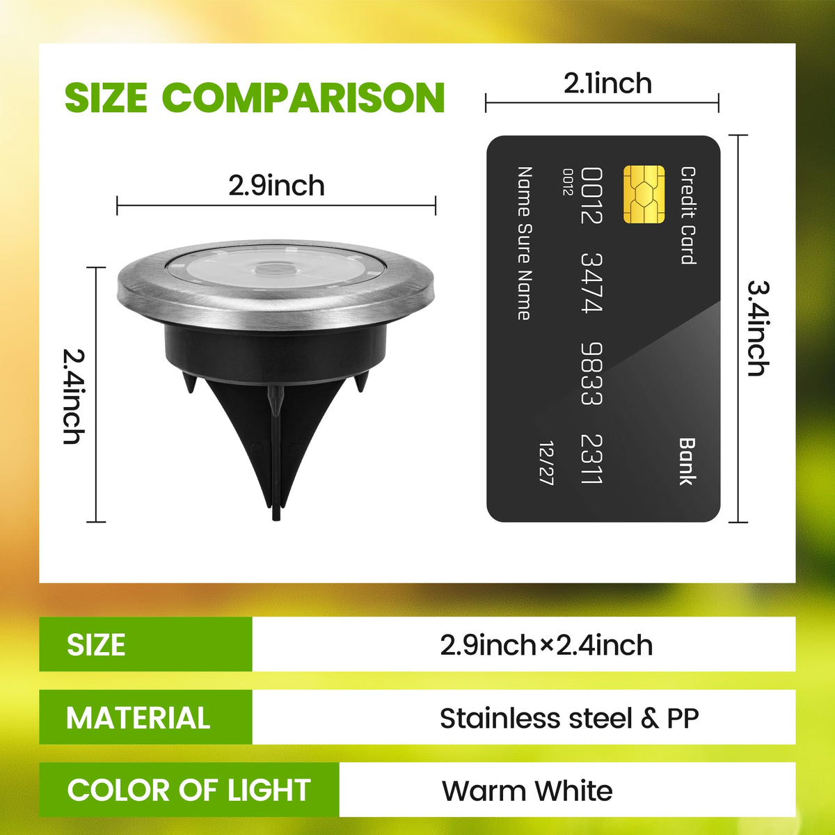 PATIOWIN Mini Solar Ground Lights – 16-Pack Warm White Pathway Lights, IP44
