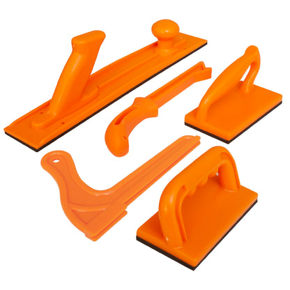 Peachtree Safety Push Block & Push Stick 5-Piece Set — High-Visibility Orange