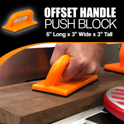 Peachtree Safety Push Block & Push Stick 5-Piece Set — High-Visibility Orange