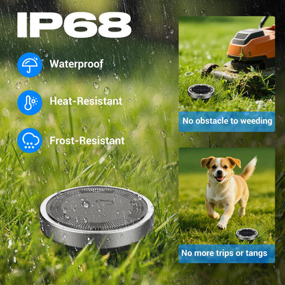 Peasur 8-Pack Solar Ground Lights IP68 Waterproof for Pathway Garden Driveway