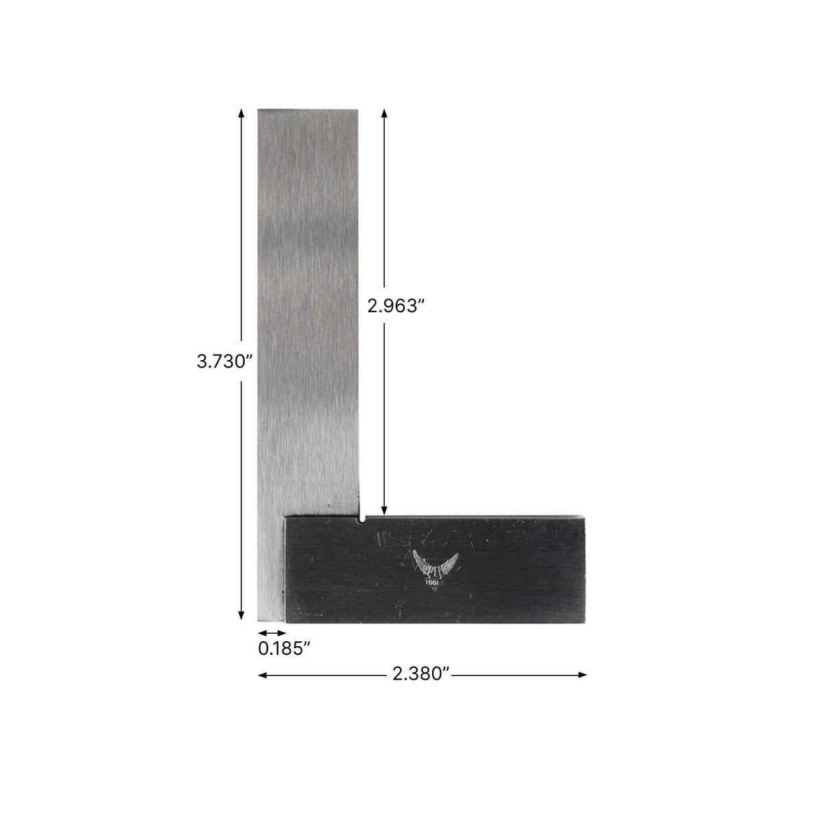PEC Tools Machinist Square – Fixed 90° Right Angle, Hardened Steel, 3 x 2-1/2 in