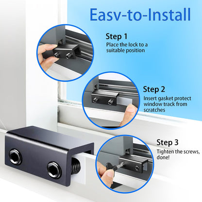 Penmama Sliding Window Locks (8 Sets) – Adjustable Aluminum Security Locks for Vertical & Horizontal Windows