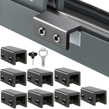 Penmama Sliding Window Locks (8 Sets) – Adjustable Aluminum Security Locks for Vertical & Horizontal Windows