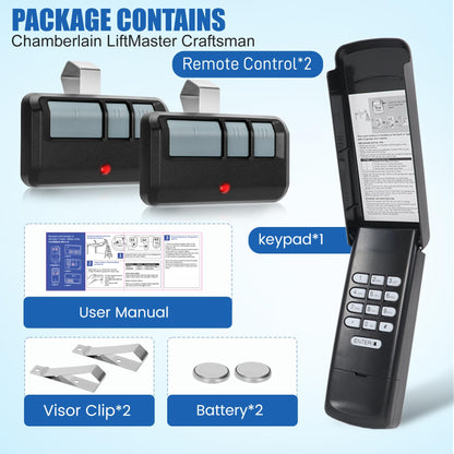 Pevxou Black Garage Door Keypad 877Max & 893Max – Universal Compatibility