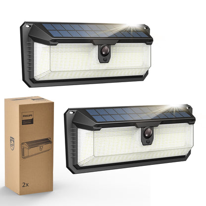 Philips Solar Lights Motion Sensor Outdoor – 800 Lumens, 3 Lighting Modes, Waterproof Wall Light