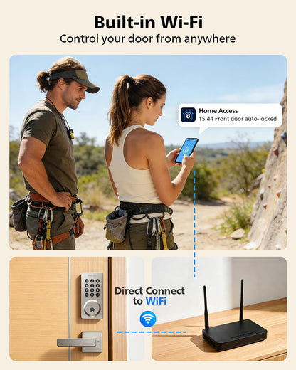 Philips WiFi Smart Door Lock with Handle — Remote Access, Auto Lock & Voice Unlock