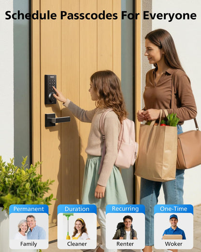 Philips WiFi Smart Door Lock with Handle – Remote Control, Voice Unlock, Auto Lock, IP54