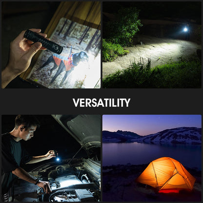 PIOOCAN S10Pro Rechargeable Flashlight – 2500 Lumens, USB-C, Magnetic Base, IPX8, 4 Modes