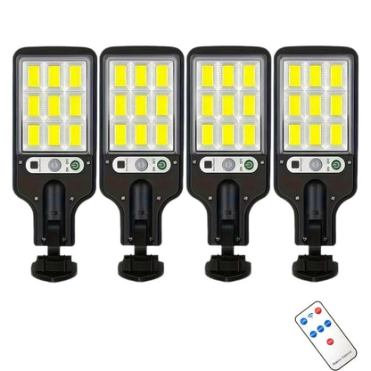 PLMOKJD Solar Wall Lights Outdoor – Wide-Angle Flood, Motion Sensor, IP66, Dusk-to-Dawn, Remote Control