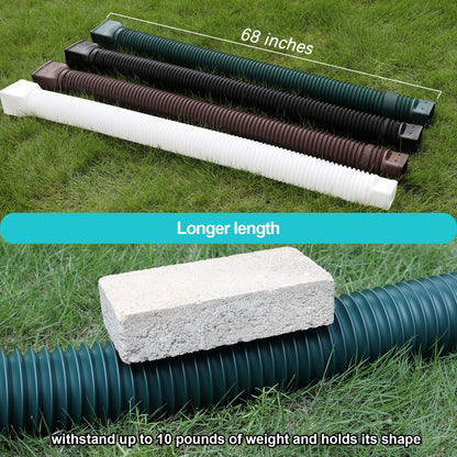 PlusGutter Green1-Pack Rain Gutter Downspout Extensions — Flexible, Extendable 21–68 Inches