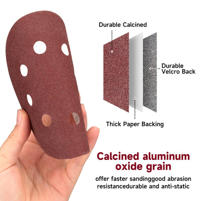 POTUINOM 165 PCS 5-Inch Sanding Discs – 8-Hole Dust Removal, Round Hook-and-Loop, 40-600 Grit