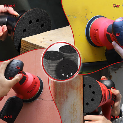 POTUINOM 50Pcs 5-Inch 3000 Grit Silicon Carbide Sanding Discs – Wet/Dry, Hook & Loop
