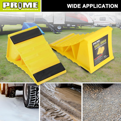 PR1ME Wheel Chocks 2-Pack | Lightweight, Non-Slip EVA Base for RVs & Trailers