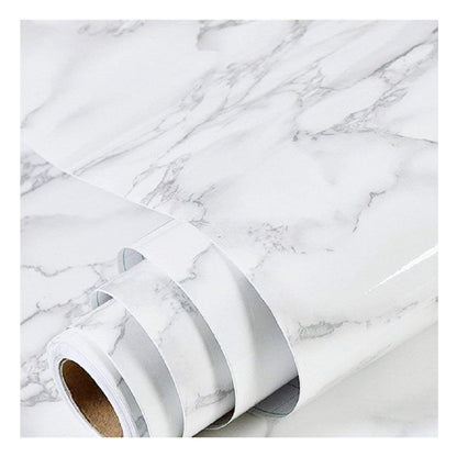 practicalWs Marble Wallpaper - Self-Adhesive PVC, 23.6 x 118 in, Real Marble Look