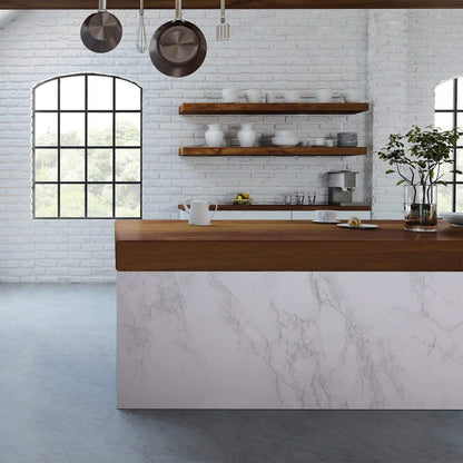 practicalWs Marble Wallpaper - Self-Adhesive PVC, 23.6 x 118 in, Real Marble Look