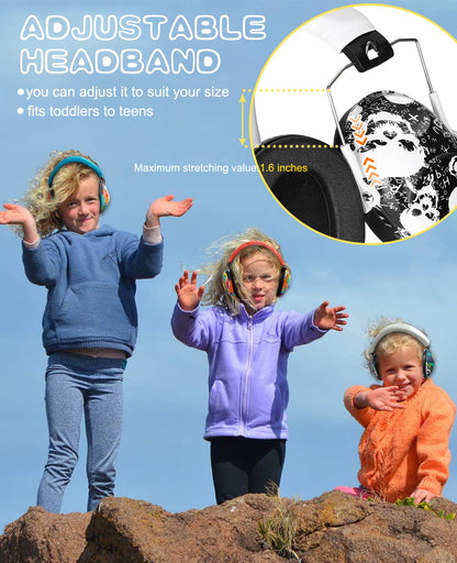 PROHEAR 032 Kids Ear Protection Earmuffs – NRR 25dB, Adjustable Skull Pattern