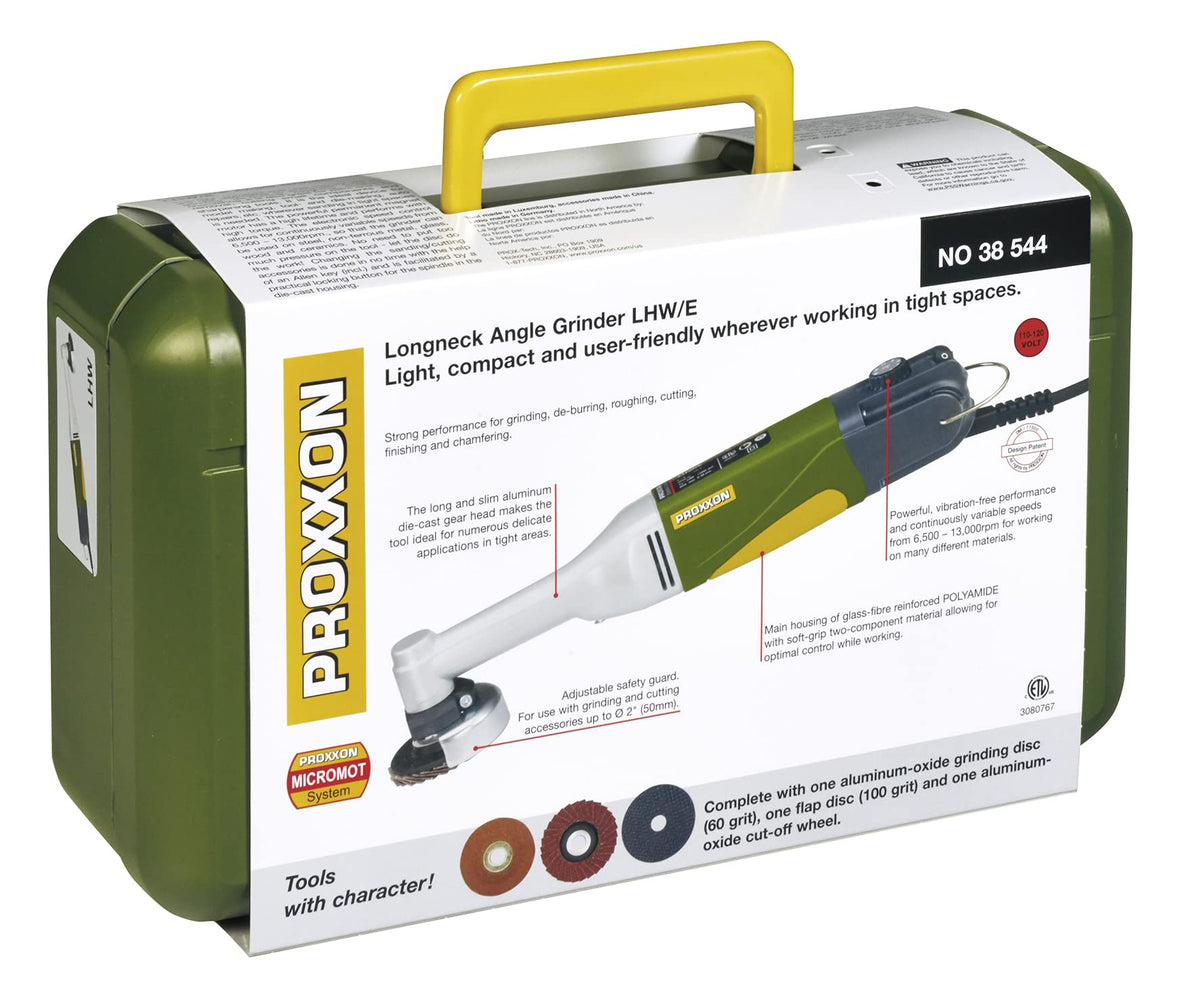 PROXXON 38544 Longneck LW/E Mini Angle Grinder – Compact, High-Torque Performance