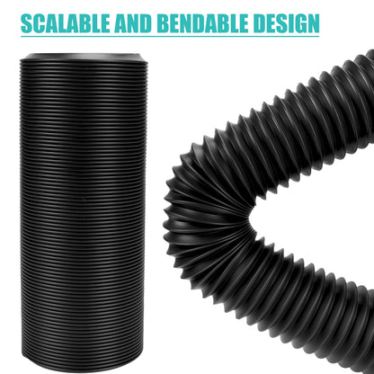 PXCAYFF 2 Pack Rain Gutter Downspout Extensions – Extendable 21-58 Inches (Black)