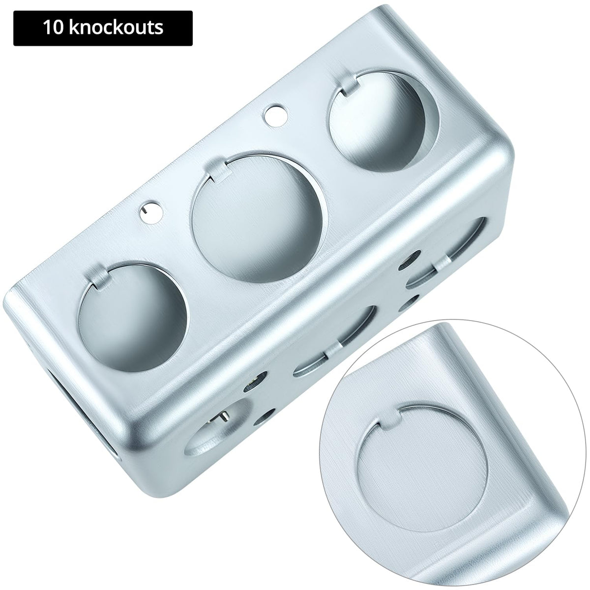 QWORK Electrical Box 12-Pack — 4x2 in, 13 cu in, Galvanized Steel
