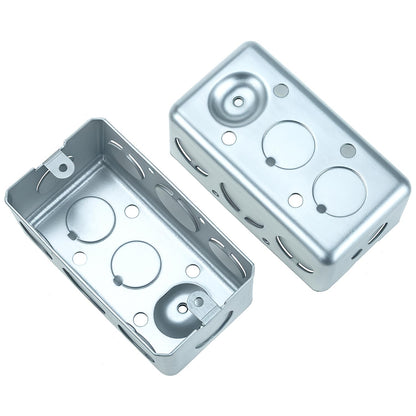 QWORK Electrical Box 12-Pack — 4x2 in, 13 cu in, Galvanized Steel