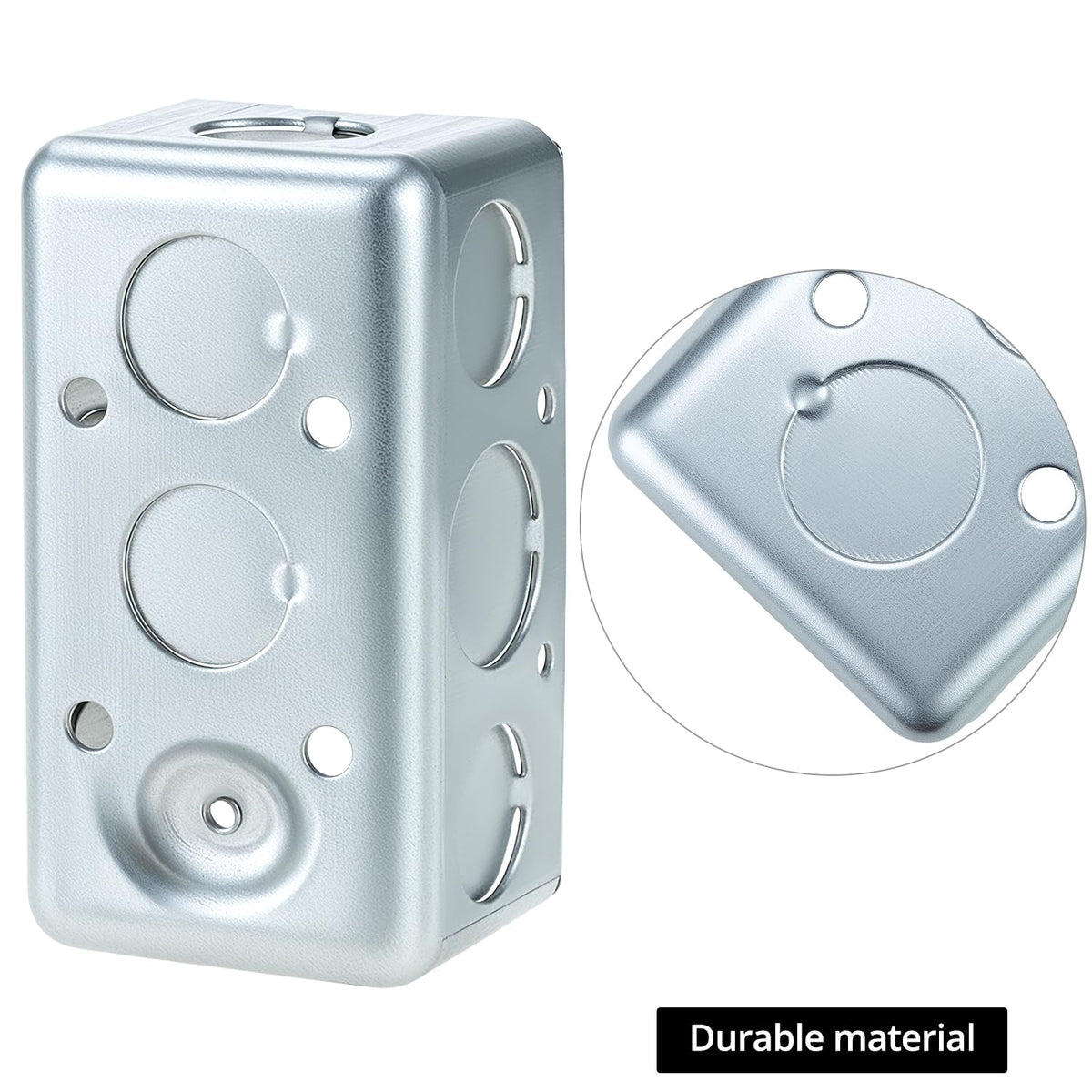 QWORK Electrical Box 12-Pack — 4x2 in, 13 cu in, Galvanized Steel