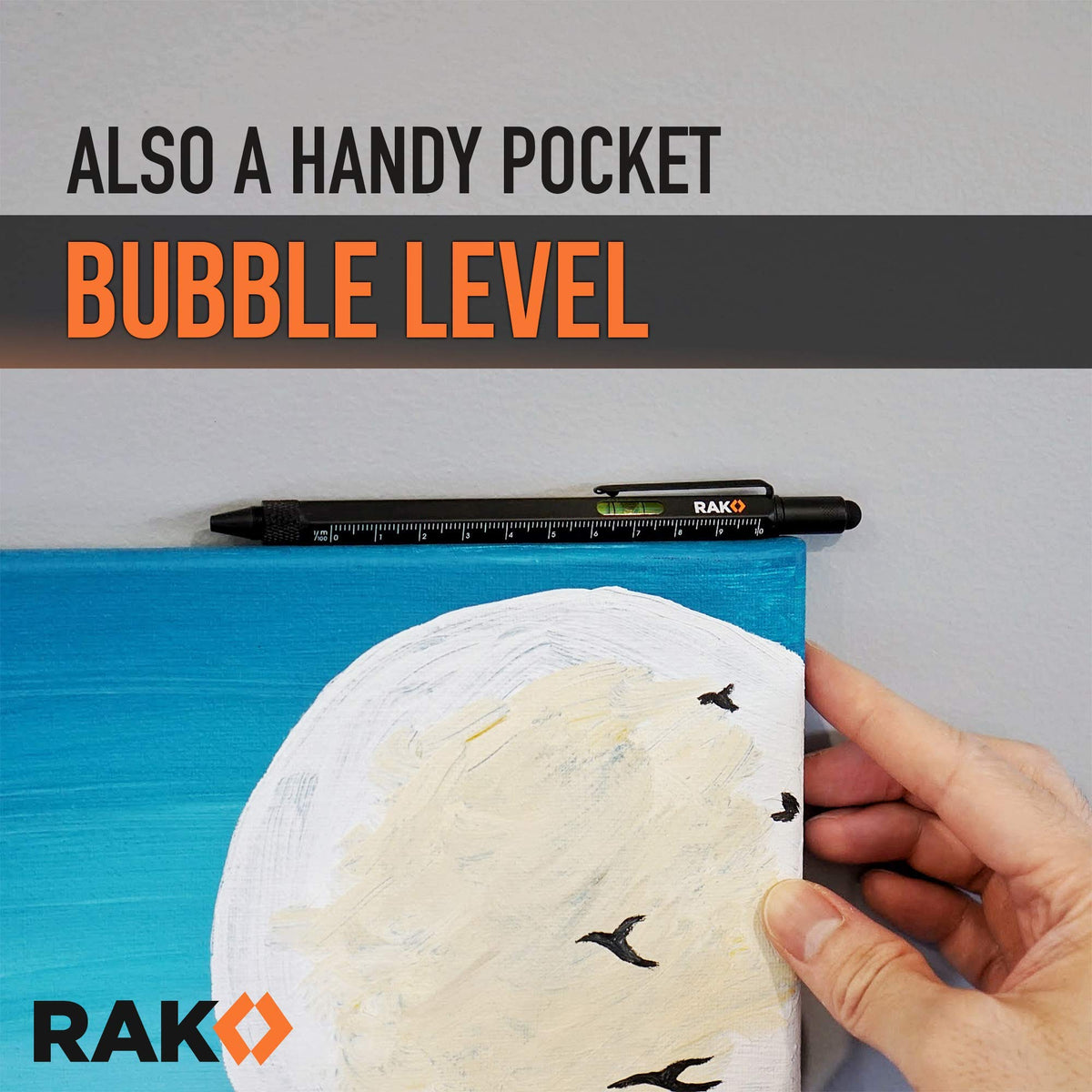 RAK Multitool Pen 11-in-1 – LED Light, Ruler, Level, Bottle Opener | 2-Pack Gift-Ready