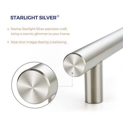 Ravinte 20 Pack 5in Cabinet Pulls - Brushed Nickel Stainless Steel, 3in Hole Center