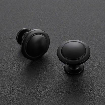 Ravinte 20 Pack 1-1/4in Matte Black Cabinet Knobs | Zinc Door Pulls
