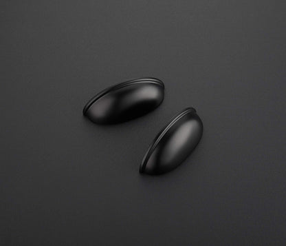 Ravinte 10 Pack 3-Inch Flat Black Drawer Pulls – Cabinet Cup Pulls with 3 Inch Hole Center