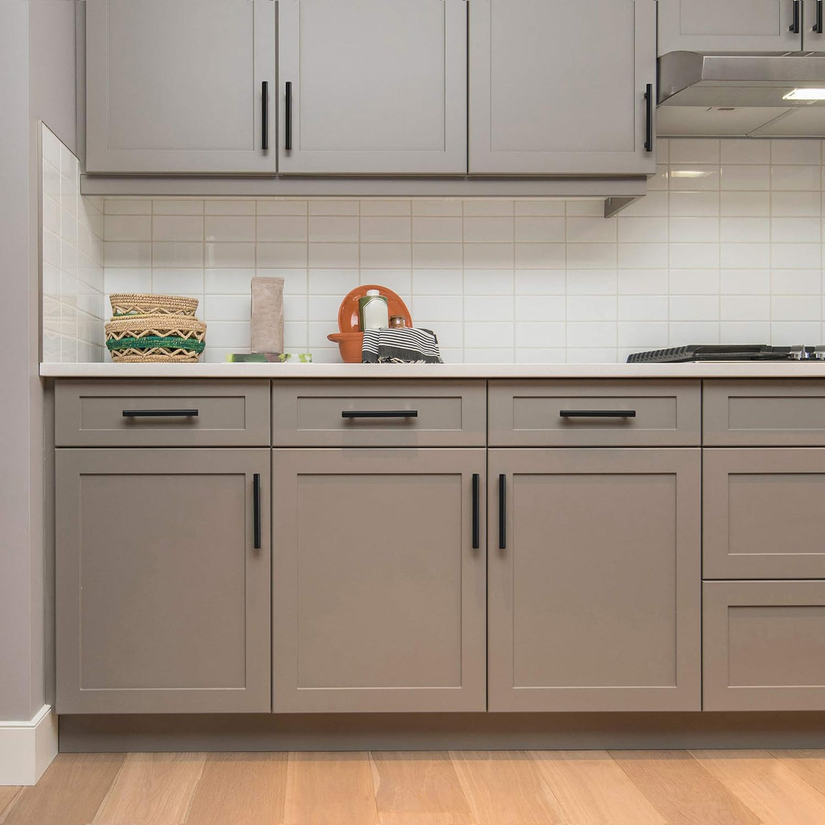 Ravinte 24 Pack Matte Black 5-Inch Cabinet Pulls | Stainless Steel Kitchen Handles