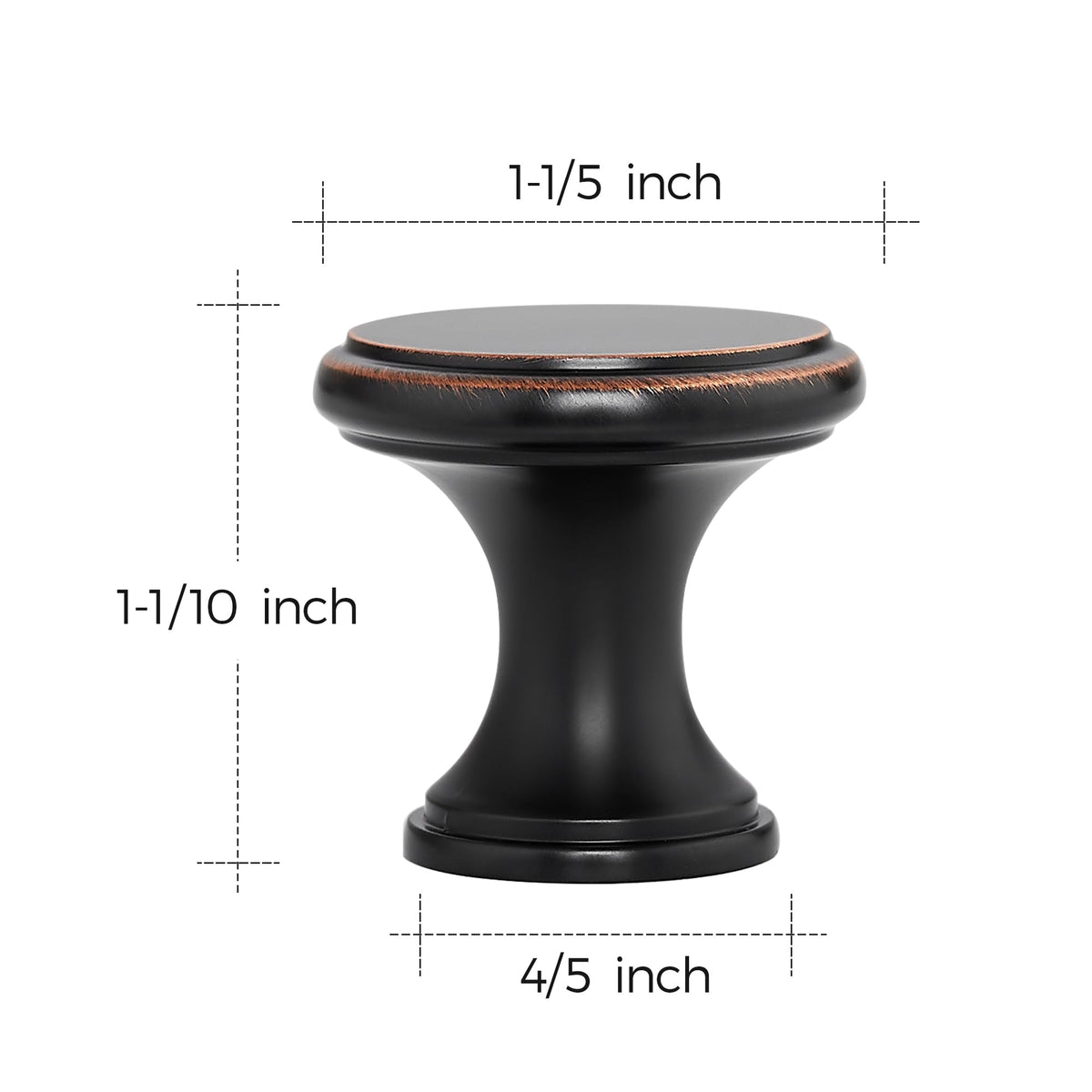 Ravinte 10 Pack Oil Rubbed Bronze Kitchen Cabinet Knobs – Solid Zinc Handles
