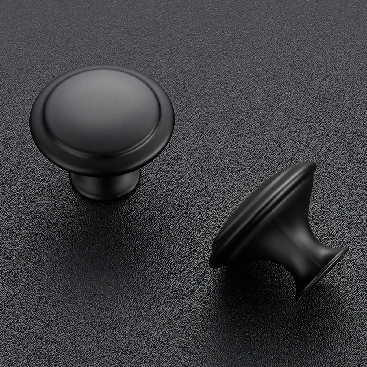 Ravinte 40 Pack Matte Black Kitchen Cabinet Knobs - 1-1/4 Inch Round Drawer Pulls