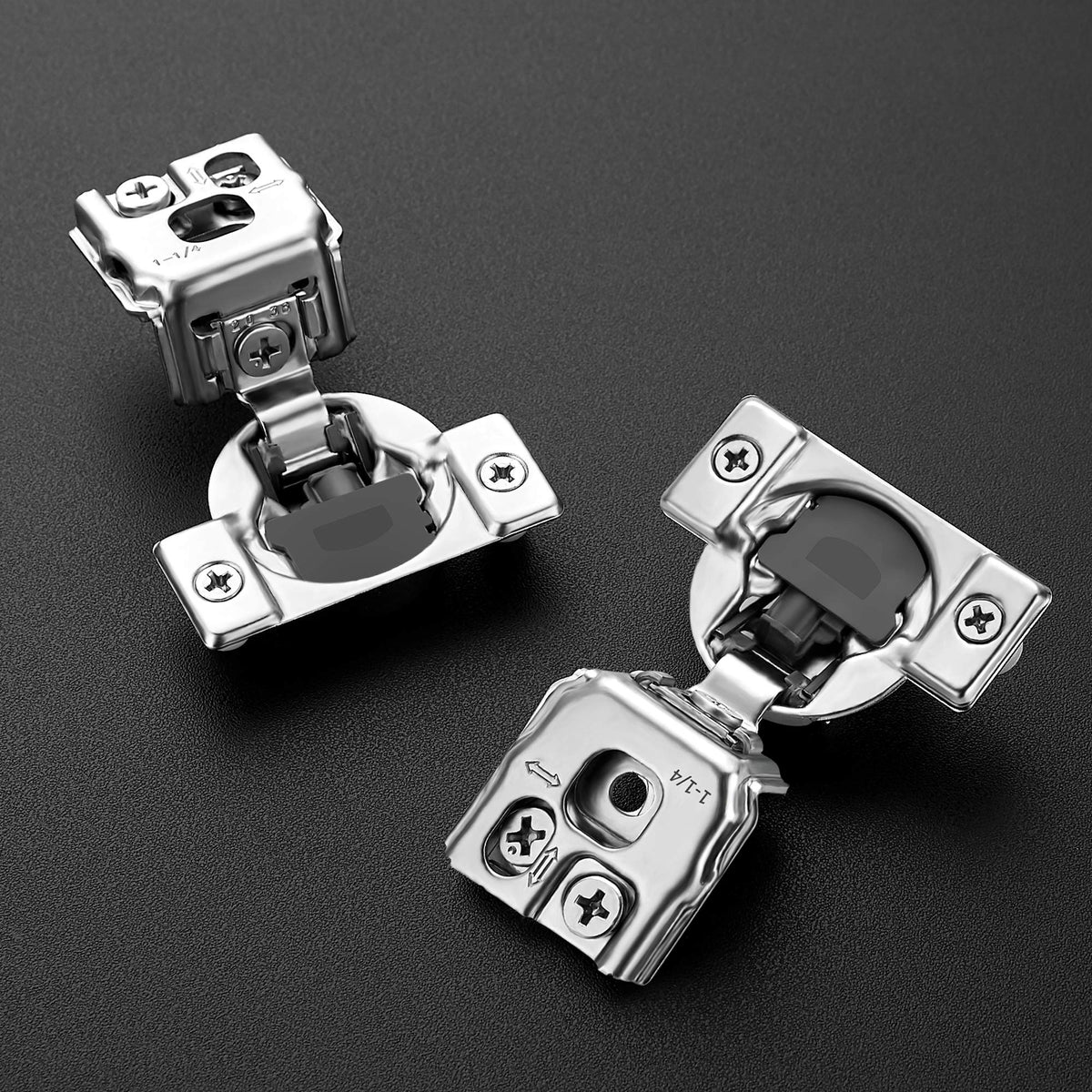 Ravinte 50-Pack 1-1/4 Inch Overlay Soft-Close Hinges – Satin Nickel