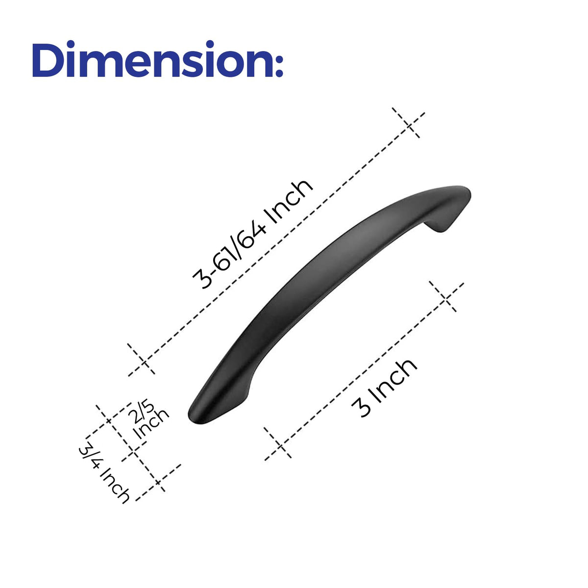 Ravinte 30-Pack 3-Inch Matte Black Cabinet Handles – Drawer Pulls
