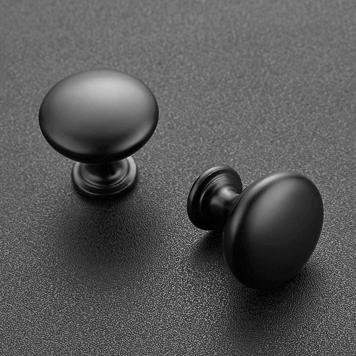 Ravinte 10 Pack Matte Black Zinc Cabinet Knobs & Pulls – Euro Style Hardware for Kitchen & Dresser