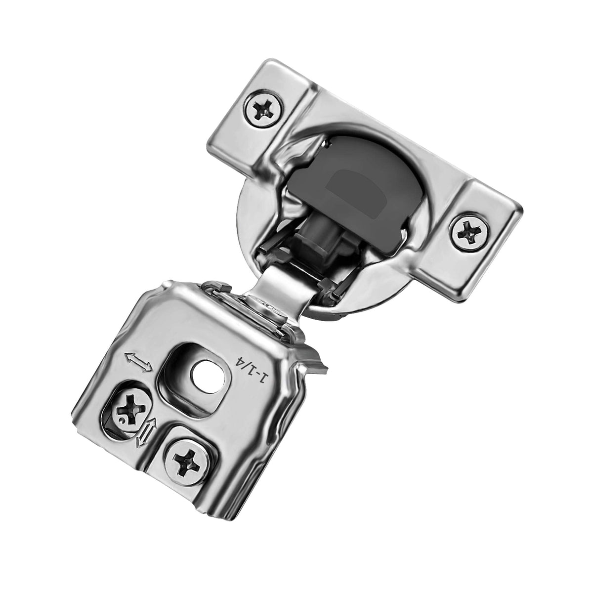 Ravinte 50-Pack 1-1/4 Inch Overlay Soft-Close Hinges – Satin Nickel